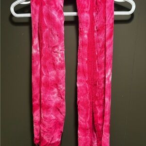Vibrant Pink Tie-Dye Scarf